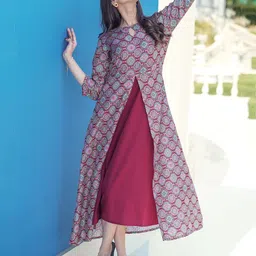 GO BOUJEE Women Ethnic Motifs Printed A-Line Maxi Dress-image-19