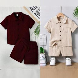 THE FASHION PRIME Boys Pack Of 2 Shirt With Shorts-image-74