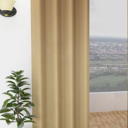 Yellow Weaves Brown Room Darkening Long Door Curtain-image-92