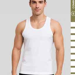 AMUL COMFY Men Pack Of 9 Cotton Sleeveless Innerwear Vests-image-51