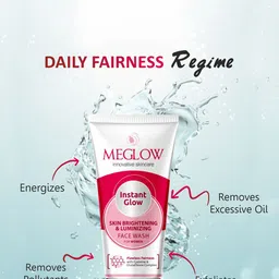 MEGLOW Set Of 4 Instant Glow Face Wash & Face Cream image 2