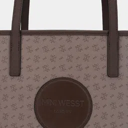 Mini west london Printed PU Structured Tote Bag image 5