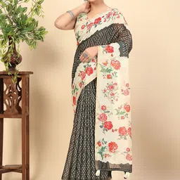 J 6 DESIGNER Floral Printed Saree-picture-25