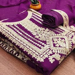 Rangtulika Ethnics Embroidered Unstitched Dress Material-picture-16