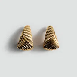 MANGO Triangular Shaped Drop Earrings-2
