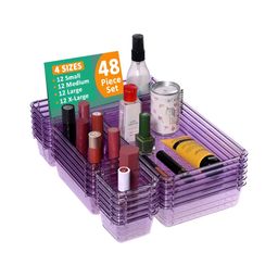 Aura Purple 48 Pieces Regular Makeup Organisers-55