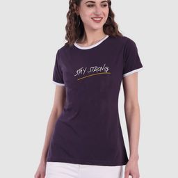 Moda Rapido Women Printed Bio Finish Applique T-shirt-picture-2