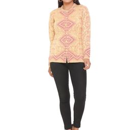 WOOL 4U Women Cable Knit Woollen Cardigan-image-70
