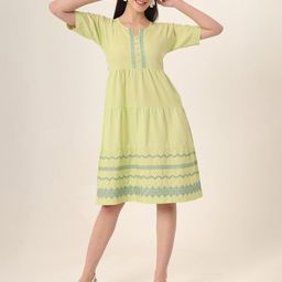 VINISHAA KLOTHING Formal EmbroideredFit & Flare Dress-image-33