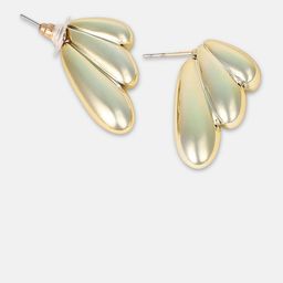 SOHI Set of 2 Gold-Plated Contemporary Studs image 2