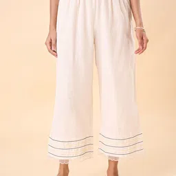 RANGMANCH BY PANTALOONS Women Slip On Flared Parallel Trousers-image-59