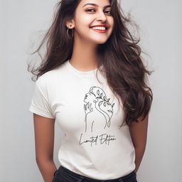 Storeily Graphic Printed Round Neck Cotton Raw Edges T-shirt-image-90