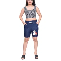 MIRAKSH Blue Denim Shorts-picture-13