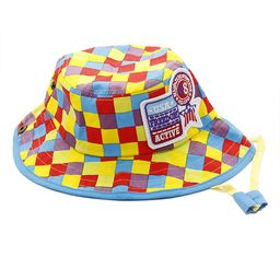 Babymoon Kids Yellow Checked Bucket Hat-27
