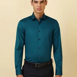 Allen Solly Men Solid Spread Collar Pure Cotton Formal Shirt-picture-36
