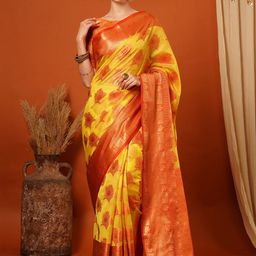 VILLAGIUS Woven Design Zari Pure Silk Banarasi Saree-image-84