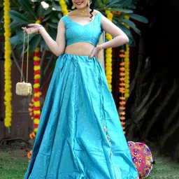 Indi INSIDE Beads and Stones Ready to Wear Lehenga & Unstitched Blouse With Dupatta-52