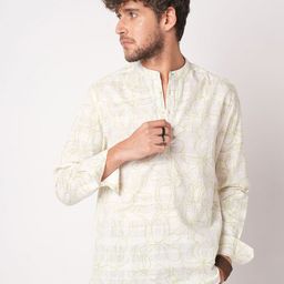 VASTRADO Men Printed Sequinned Anarkali Kurta-picture-38