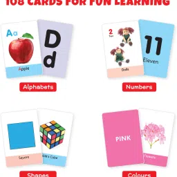 little berry My First Flash Cards for Kids (Set of 3): ABC, Number, Shape & Colour - 108 Card image 2