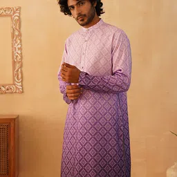 Jompers Men Floral Printed Sequinned Kurta-picture-14