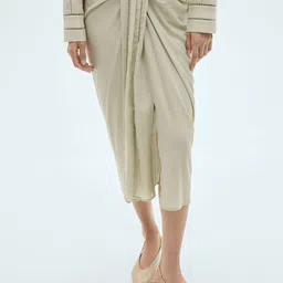 MANGO Draped Midi Skirt-picture-46
