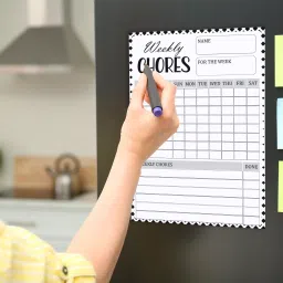 inkdotpot Magnetic Whiteboard Weekly Chores Routine Planner Chore Chart Refrigerator-NZ image 5