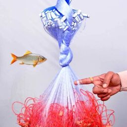 1 FINGER 22MM GILLNET MUD SINKER 0.8 Fishing Net-image-88