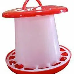 tm&w 1.5kg Feeder and 1.5 Littre Drinker Bucket Tool with Lid Handle for Chicken Hen Poultry Feeding 1+1=2 pcs Common Bird Feeder image 3