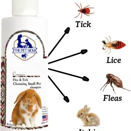 the pet mom Organic Flea & Tick Cleansing Small Pet Shampoo for Ticks, Lice, Flea and Tick, Anti-itching, Conditioning Fresh Fragrance, Easy To Use Rabbit Tick Shampoo for All Small Pet Breed Rabbit Shampoo image 2