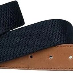 Men Casual Blue Fabric, Genuine Leather Belt-image-40