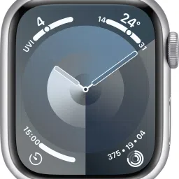 Apple Watch Series 9 41mm Silver Aluminium Case with Storm Blue Sport-12