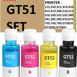 vavia GT51 GT52 Ink for HP 310, 315, 319, 410, 415, 419, GT5810, GT5820, GT5821 Black + Tri Color Combo Pack Ink Bottle-image-56