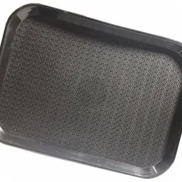Serving Tray Platter Rectangular Shape Plastic Trays for Drink Breakfast Tea Dinner Coffee Salad Food for Dinning Table Home Kitchen 11x14 Inches BLACK Tray-4