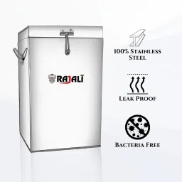 rajali Tin Deep Storage Box | Grocery Container Box With Plain 25 Kg | Rice Storage Containers 25 L Drum image 3