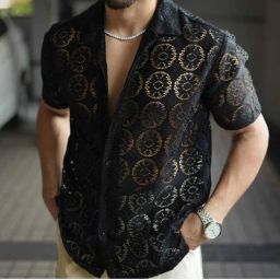 Men Relaxed Fit Fit Self Design Spread Collar Casual Shirt-image-3