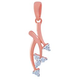 BHIMA Jewels 18K Hallmark 750 Purity Rose Gold Fancy Diamond Pendant-image-17