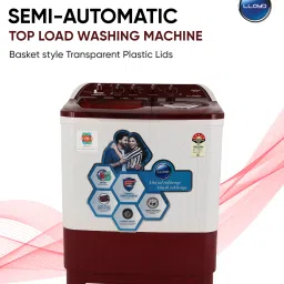 8.5 kg Washbasin Design Lids, 1300 RPM, Soak Function, 4 Wash Programs, Memory Back-up, Magic Filter Semi Automatic Top Load Red, White-19