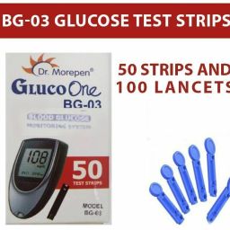 Dr. Morepen Morepen 50 strips with 100 lancets 50 Glucometer Strips-54