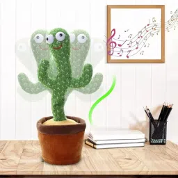 Bluetech Dancing cactus Toy Talking Repeat Singing Toy 120 Songs-11
