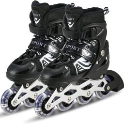Inline Skates, Adjustable Inline Roller Skates for Boys Kids & Girls In-line Skates - Size Free UK-36