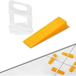 Y 3mm Super Ajanta Tile Leveling System Plastic 3mm Wedge (50) And Clips (50) Non-magnetic Line Level-14