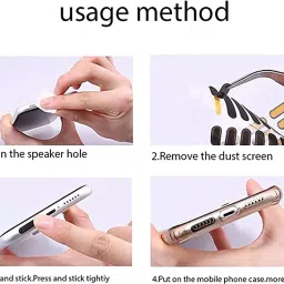Avedia mobile speaker cover phone speaker protector net speaker protector net USB Black Anti-dust Plug image 3
