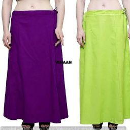 KAVYA DESIGNERS WOMEN'S MULTI COTTON PETTICOAT 2P_143 Pure Cotton Petticoat-image-90