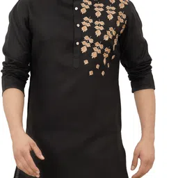 tibra collection Men Embroidered Cotton Blend Straight Kurta-picture-46