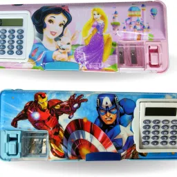 PINK PLUS BLUE CARTOON CHARACTER CALCULATOR GEOMETRY BOX FOR KIDS Geometry Box-picture-18