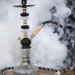 14 inch Iron, Glass Hookah-image-0