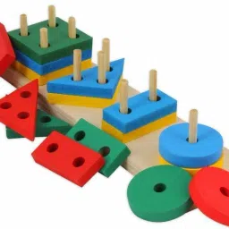 Wooden Intellectual Geometric Shape Matching Four Column Blocks Educational & Learning Toys-image-8