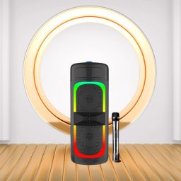 GUGGU Bluetooth Party Speaker With Karaoke Mic and RGB Lights,High Quality Woofer I92 40 W Bluetooth Party Speaker-image-80