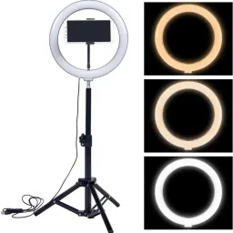 Setster 10 Inch Ring Light With Tripod Stand 3 Modes Adjustable Light Dimmable Light Tripod-image-18