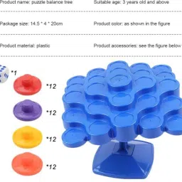 muren Topple Board Game Stacking Toy Tabletop Balancing Tree Chessboard image 4